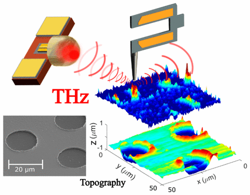 Terahertz Nanoscopy of Plasmonic Resonances with a Quantum Cascade Laser